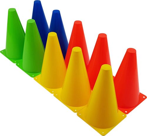 Tunturi Training Cone Set, 10pcs, 23cm, Multicolor