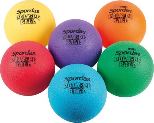 Set of 6 Colored Poly PG Balls 21,6cm