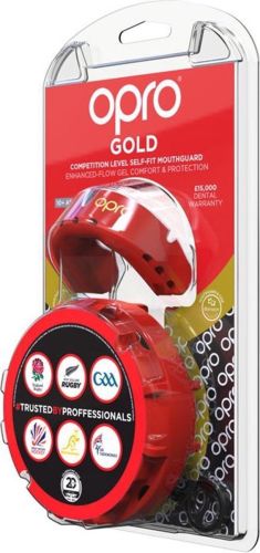 OPRO GEN4 Bitje Junior Gold - Rood/Wit