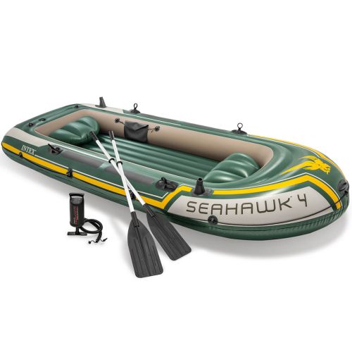 Intex Seahawk 4 Set | Vierpersoons opblaasboot met peddels en pomp