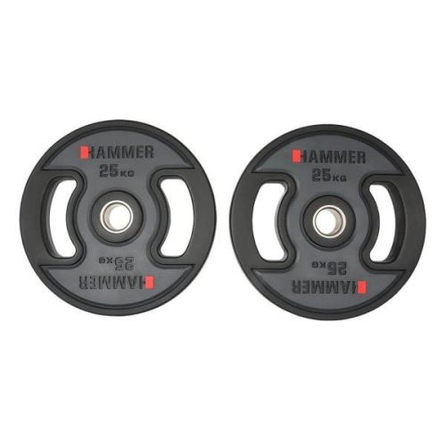 Hammer Olympische Halterschijven - 2 x 25 KG - Zwart