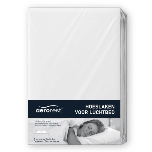 AeroRest hoeslaken voor 2-persoons luchtbed | 100% katoen | 152 x 203-210 cm