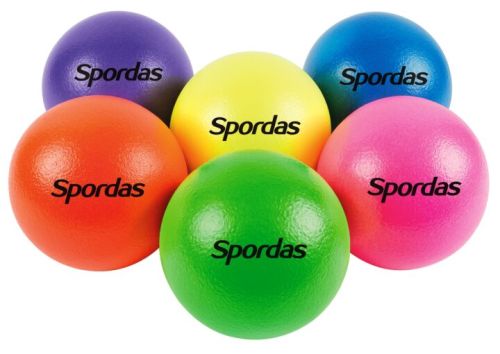 Set of 6 Neon-Colored Foam Balls