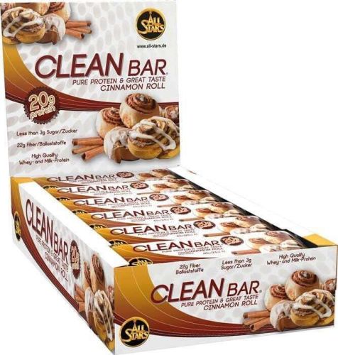 All Stars Clean Bar, 18 x 60 g Riegel, Cinnamon Roll