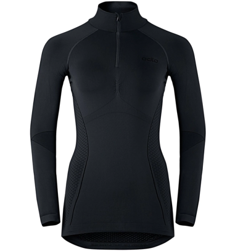 Shirt l/s turtle neck 1/2 zip EVOLUTION black/Odlo Graphite Grey L