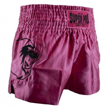 Super Pro Combat Gear Thai en Kickboksshort Hero Roze/Wit Small