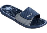 BECO heren slippers, met klittenband, donker blauw, maat 43