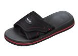 badslippers met klittenband unisex zwart/rood maat 35