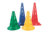 Cone with holes 50 cm 16 holes red