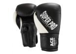 Super Pro Combat Gear ACE (kick)bokshandschoenen Zwart/Wit 6oz