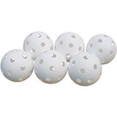 Megaform Set of 6 Floor Hockey Balls White