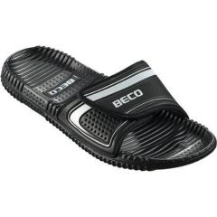 Beco Badslippers Met Klittenband Zwart Unisex Maat 37