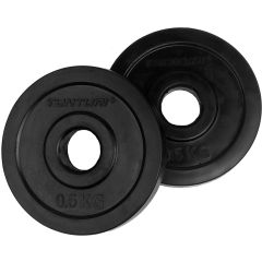 Tunturi Halterschijven - Halter gewichten - 2x0,5kg - 30mm - Rubber