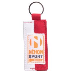 Sleutelhanger met een stukje judoband | Rood / Wit (Maat: Onesize)