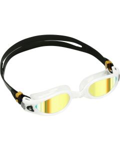 Aqua Sphere Kaiman EXO - Zwembril - Volwassenen - Gold Titanium Mirrored Lens - Wit/Transparant