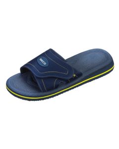 badslippers met klittenband unisex blauw/geel maat 46