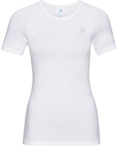 Odlo Bl Top Crew Neck S/S Performance Light Dames Sportshirt - White - Maat L