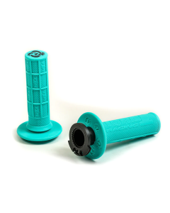 TORC1 RACING Defy MX Lock On Soft 2-Stroke/Mini Bike Grip System - Half Waffle - COLOUR: MINT GREEN