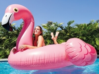 Opblaasbare flamingo